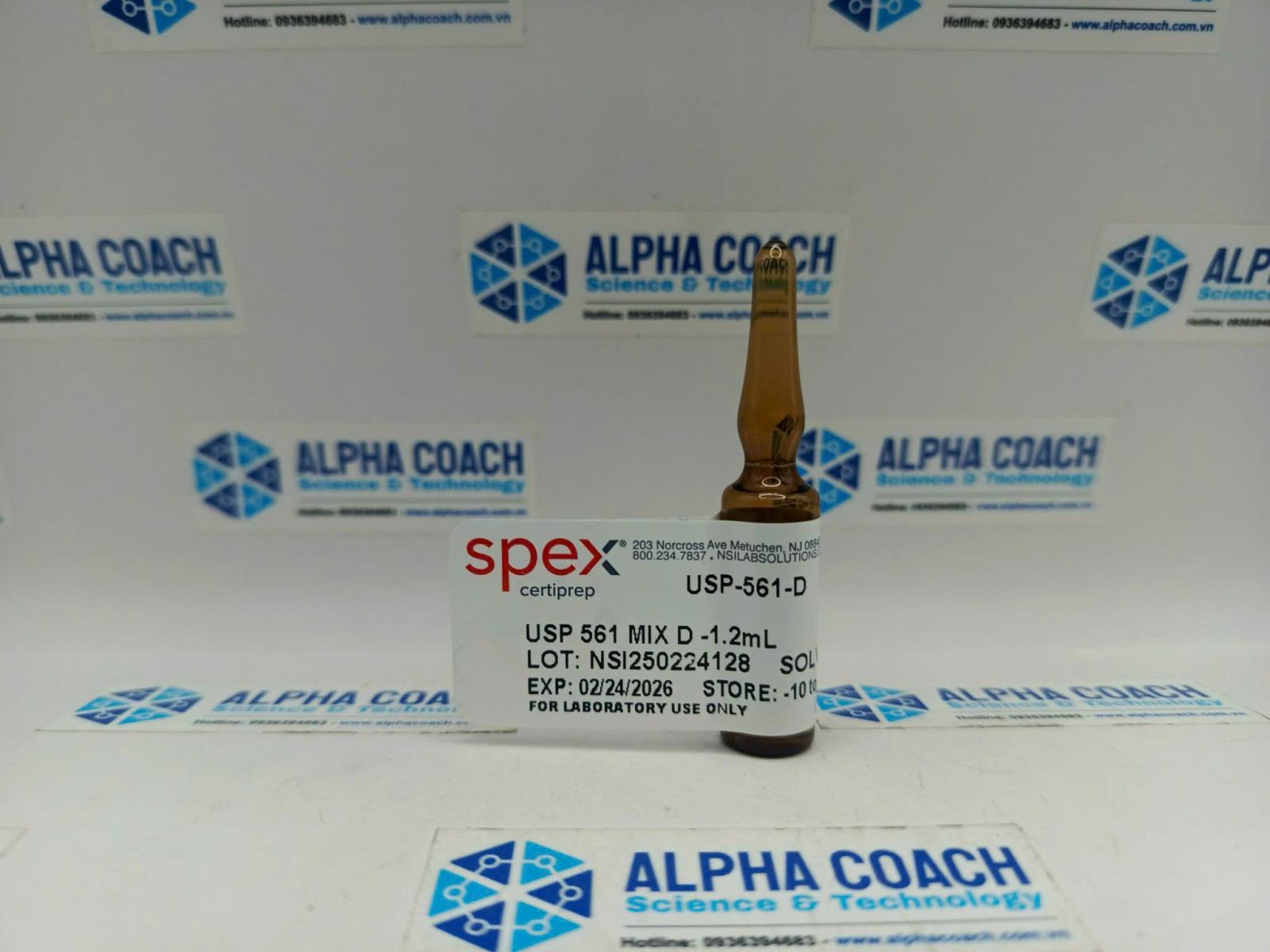 Chất chuẩn USP-561-D USP 561 Mix D 100ug/ml, Hãng Spex CertiPrep, Mỹ